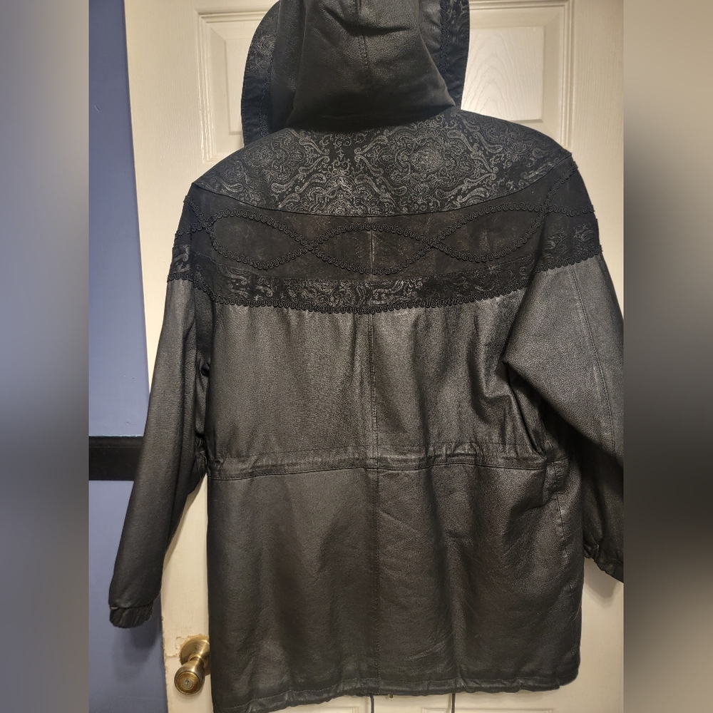 G3 Vintage Cinch Waist Leather Jacket Size M - Picture 1 of 13